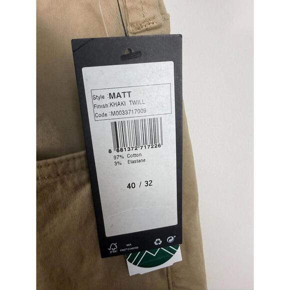 NWT Mavi Matt Classic Mid-Rise Relaxed Straight-Leg Beige Khaki 40x32 - Picture 2 of 3